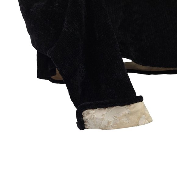 Womens XL Short Jacket NO SIZE TAG Cropped Boho Brocade Loop Button Closure - Picture 9 of 13